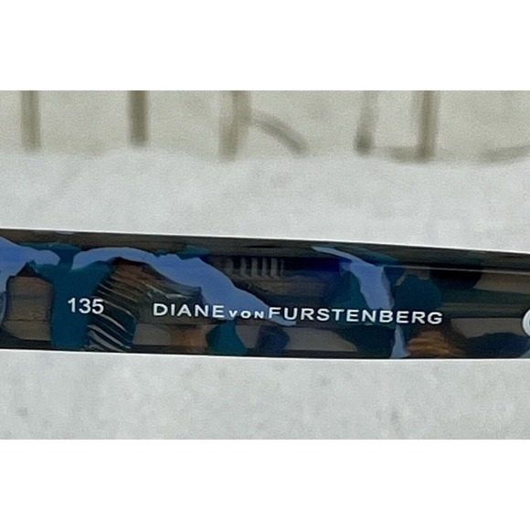 Diane Von Furstenberg Eyeglasses Frames DVF5093 210 Blue Tortoise 52-18-135 - Picture 9 of 14